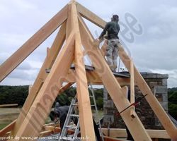 Janvier Constructions Bois - Trégastel - Création extension "tour de manoir" HENGOAT 22